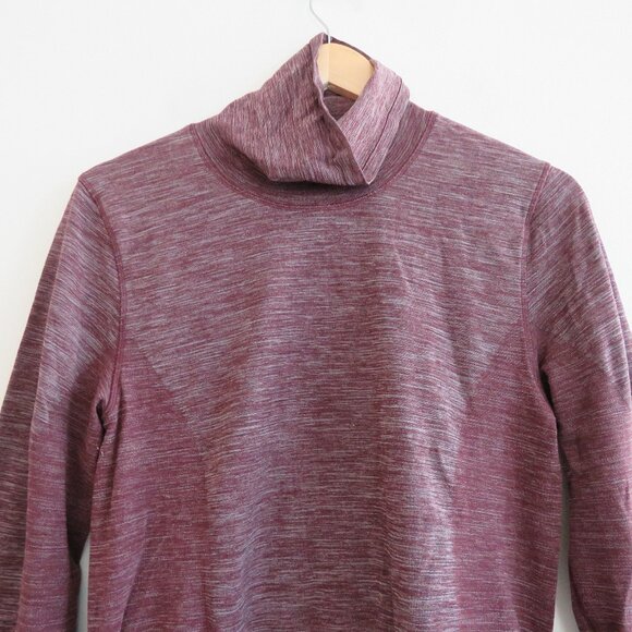 LULULEMON Woolly Wonder Turtleneck Top in Dark Adobe / White Wool - Size US 6 - Picture 9 of 14
